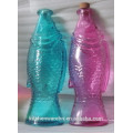 Haonai newest developed bottle series,fish shape glass bottle